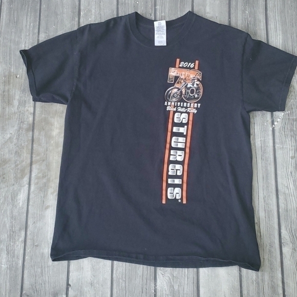 2016 Sturgis Black Hills Rally Tshirt Sz Lrg - Picture 3 of 5